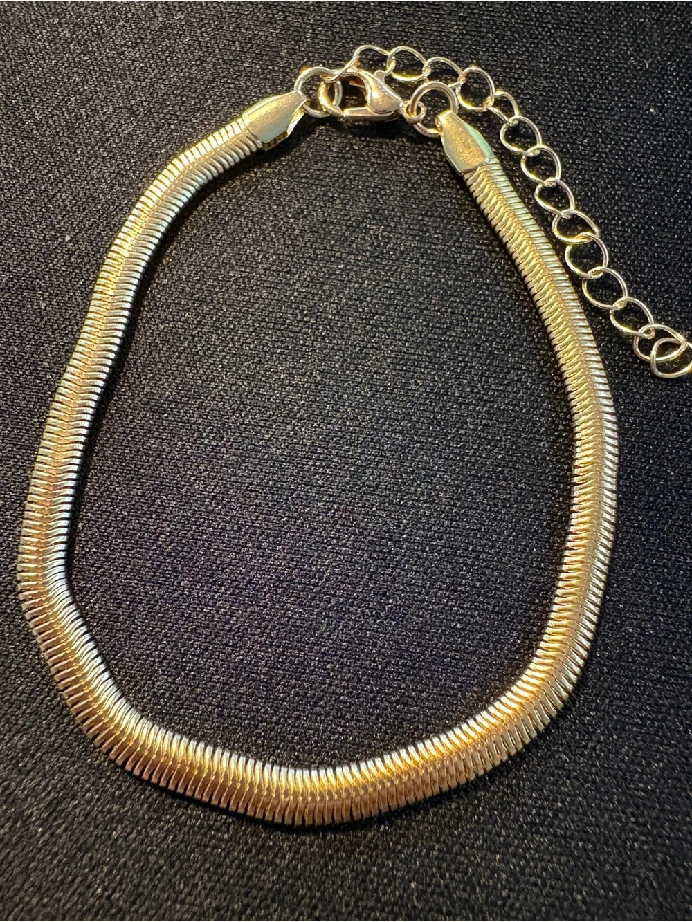 Classic Gold-Tone Herringbone Bracelet